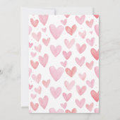 Valentine Day Baby Dusche Einladung (Rückseite)