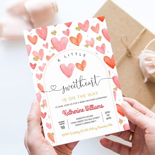 Valentine Day Baby Dusche Einladung