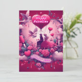 Valentine Day Card v1 Feiertagskarte (Stehend Vorderseite)