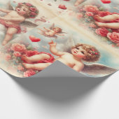 Valentine' Day Cherub Muster Wrapping Paper Geschenkpapier (Ecke)