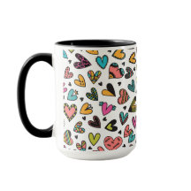 Valentine day colorful cute hearts