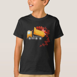 Valentine Day Construction Truck Herz T-Shirt