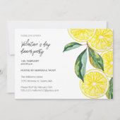 Valentine Day Dinner Lemon Party Feiertagskarte (Vorderseite)