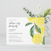 Valentine Day Dinner Lemon Party Feiertagskarte (Stehend Vorderseite)