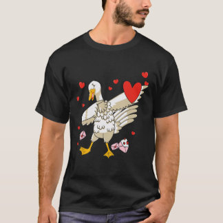 Valentine Day Duck Lovers Funny Valentine Day Dabb T-Shirt