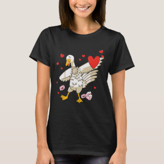 Valentine Day Duck Lovers Funny Valentine Day Dabb T-Shirt