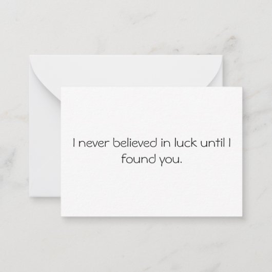 Valentine Day Flat Note Card Mitteilungskarte (Rückseite)