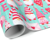 Valentine Day Gnomes Geschenkpapier (Rolleneckpunkt)