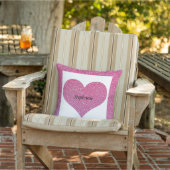 Valentine Day Heart Monogram Rose Gold Glitzer Kissen (Stuhl)