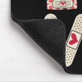 Valentine Day Medical Plaster Patch Funny Wound Ca Mousepad (Ecke)
