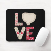 Valentine Day Medical Plaster Patch Funny Wound Ca Mousepad (Mit Mouse)