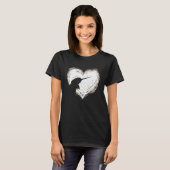 Valentine Day Narwhal Lover Marine Biology Ocean L T-Shirt (Vorne ganz)
