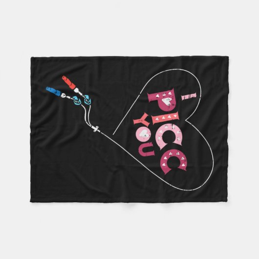 Valentine Day Nurse Picc You Vascular Access Scrub Fleecedecke (Vorderseite (Horizontal))
