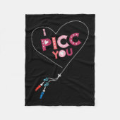 Valentine Day Nurse Picc You Vascular Access Scrub Fleecedecke (Vorderseite)