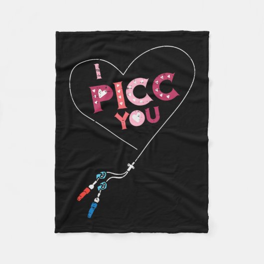Valentine Day Nurse Picc You Vascular Access Scrub Fleecedecke (Vorderseite)
