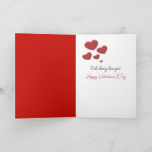 Valentine Day Owl mit Herzballon Karte (Innenseite)