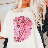 Valentine Day Pink Disco Lächeln Gesicht T-Shirt