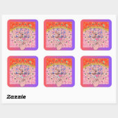 VALENTINE DAY QUADRATISCHER AUFKLEBER (Blatt)