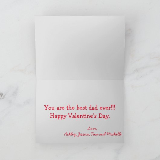 Valentine Day Safari for Dad Karte (Innenseite)