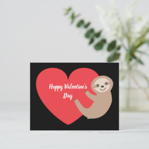 Valentine Day Sloth Postkarte