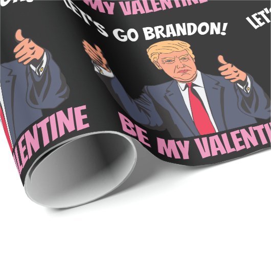 VALENTINE DAY TRUMP BRANDON WRAPPING PAPIER GESCHENKPAPIER (Rolleneckpunkt)