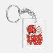 Valentine Day's Niedliches Kitten Schlüsselanhänger (Vorderseite links)