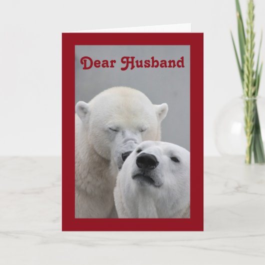 Valentine Dear Husband Feiertagskarte (Vorderseite)