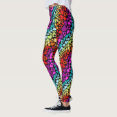 Valentine, der Regenbogen-Liebe-Herzen strömt Leggings (Links)