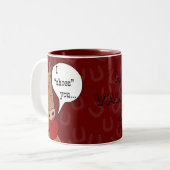 Valentine des Pferdes - personalisieren Zweifarbige Tasse (Vorderseite Links)