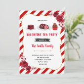 Valentine Dessert Thema Einladung (Stehend Vorderseite)