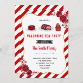 Valentine Dessert Thema Einladung (Vorne/Hinten)