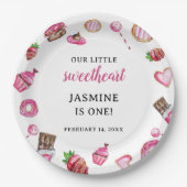 Valentine Desserts Little Sweetheart Geburtstag Ni Pappteller (Vorderseite)