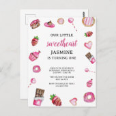 Valentine Desserts Little Sweetheart Geburtstag Ni Postkarte (Vorne/Hinten)