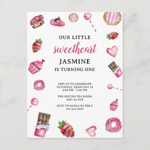 Valentine Desserts Little Sweetheart Geburtstag Ni Postkarte