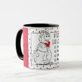 Valentine Dino Liebe Combo White Tasse (Vorderseite Links)