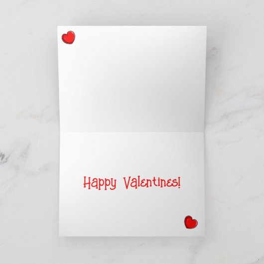 Valentine Dinosaur Karte (Innenseite)