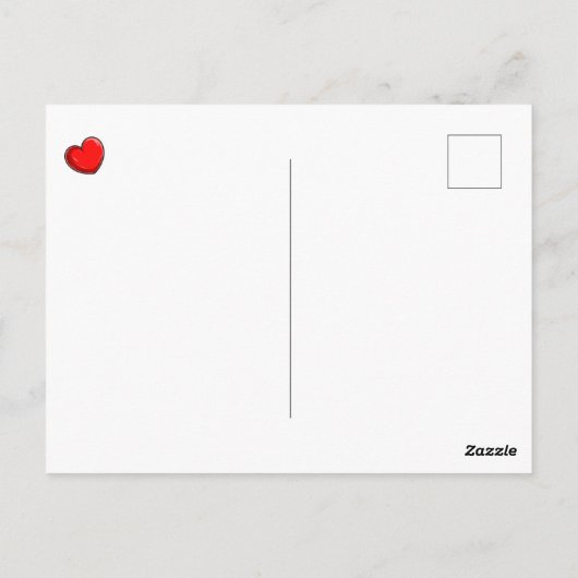 Valentine Dinosaur Postkarte (Rückseite)