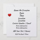 Valentine Disco Einladung (Rückseite)