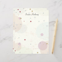 Valentine Distressed Stars Circle Stationary Paper