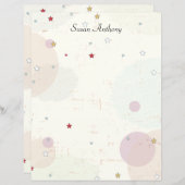 Valentine Distressed Stars Circle Stationary Paper (Vorne/Hinten)
