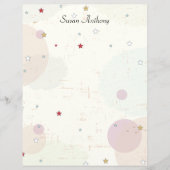 Valentine Distressed Stars Circle Stationary Paper (Vorderseite)