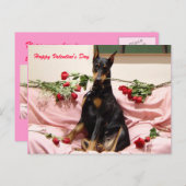 Valentine Dobercard Feiertagspostkarte (Vorne/Hinten)