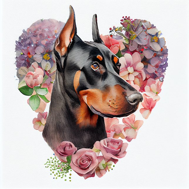 Valentine Doberman Pinscher Dog Kissen (Von Creator hochgeladen)