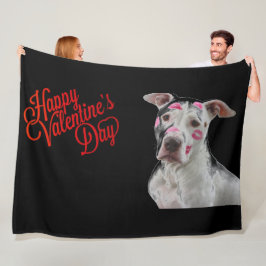 VALENTINE DOG FLEECEDECKE
