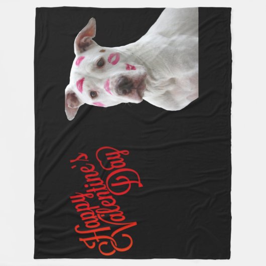VALENTINE DOG FLEECEDECKE (Vorderseite)