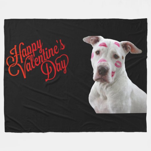 VALENTINE DOG FLEECEDECKE (Vorderseite (Horizontal))