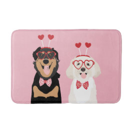 Valentine Dogs Rottweiler Maltipoo Puppy Badematte