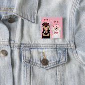 Valentine Dogs Rottweiler Maltipoo Puppy Button (Beispiel)