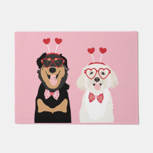 Valentine Dogs Rottweiler Maltipoo Puppy Fußmatte