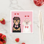 Valentine Dogs Rottweiler Maltipoo Puppy Serviette (Beispiel)